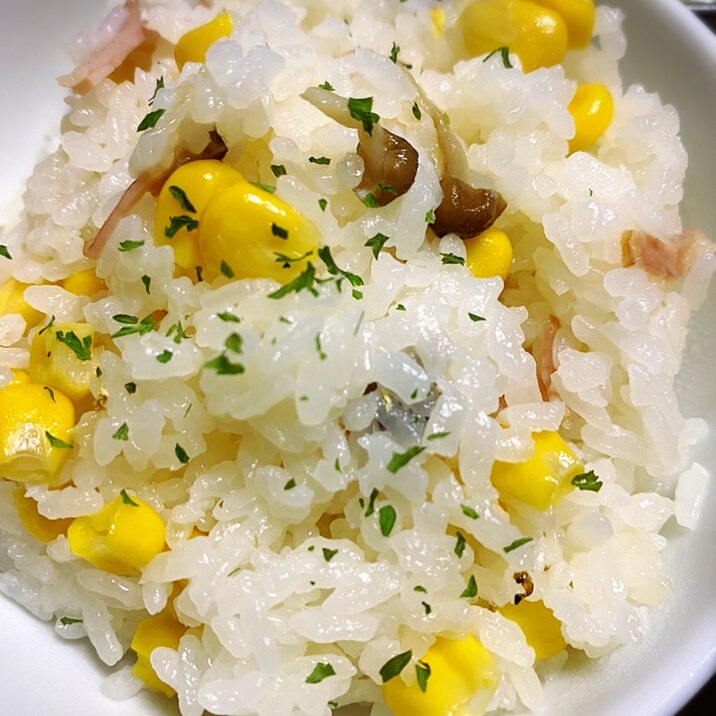 コーン ベーコンの卵ご飯焼きのレシピ 作り方 白ごはん Com